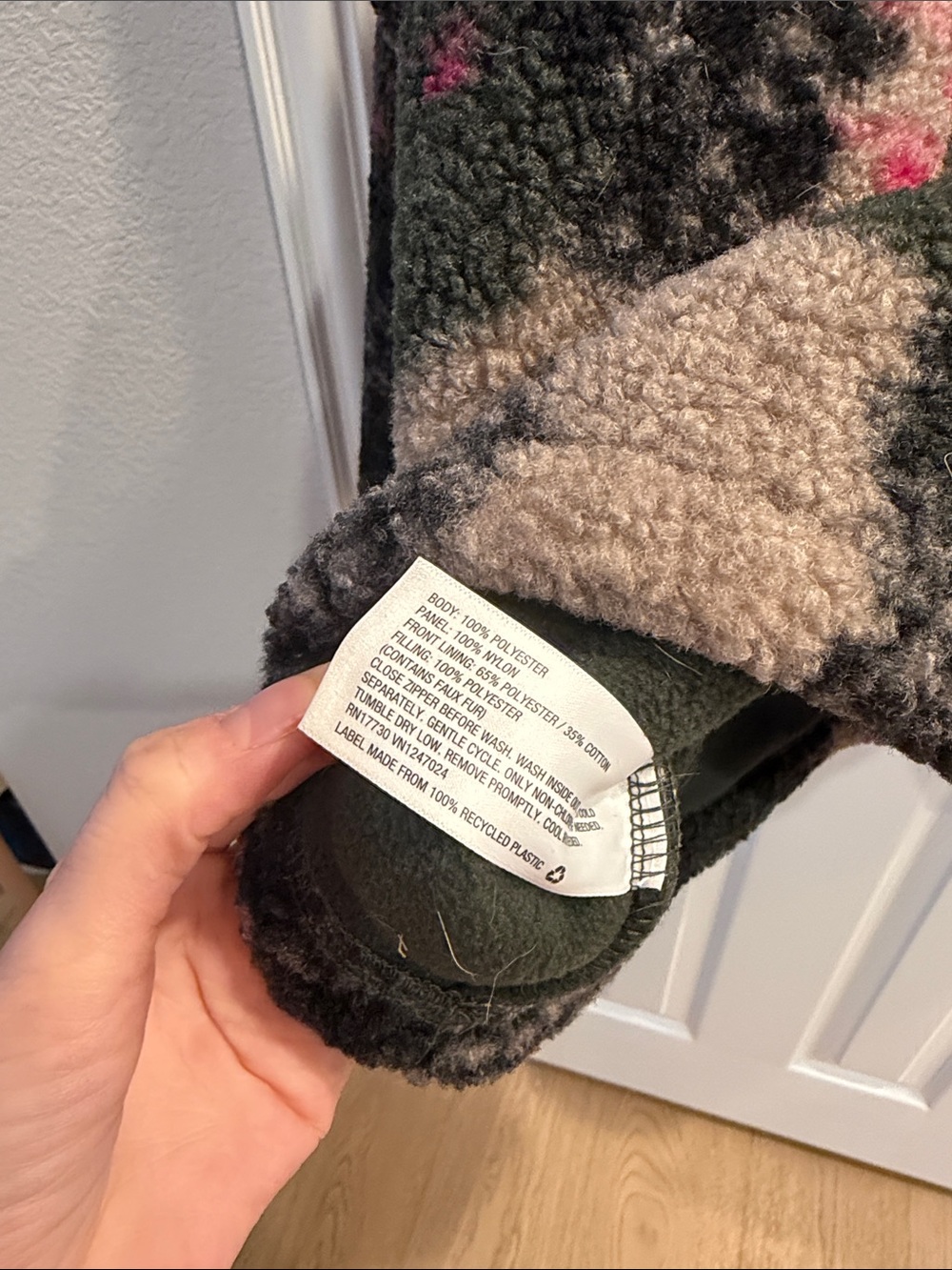 JoyLab Olive, Pink & Cream Sherpa Pullover - Picture 9 of 9